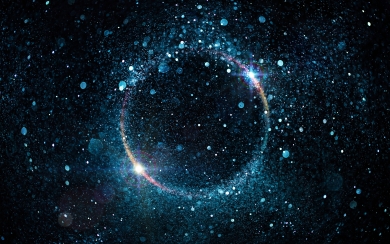 Neon Glitter Circle in Space HD Wallpaper for pc