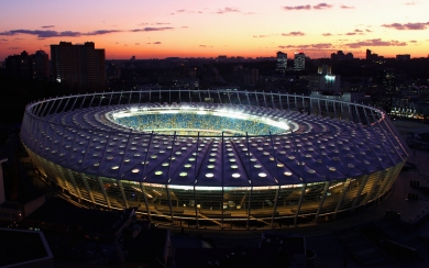 Olimpiyskiy National Sports Complex Kiev Ukraine HD Wallpaper