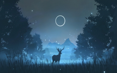 Reindeer Minimalism Art HD Wallpaper for macbook