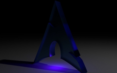 Stylish Arch Linux Logo Blue Version HD Wallpaper