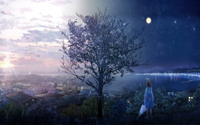 Anime Girl Raincoat Captivating Anime Artwork in the Rain HD Wallpaper