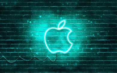 Apple Turquoise Logo HD Wallpaper Fusion of Elegance and Vibrancy