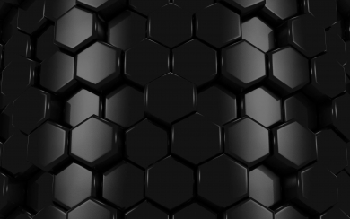 Black Hexagons Stunning 3D Texture and Honeycomb Patterns