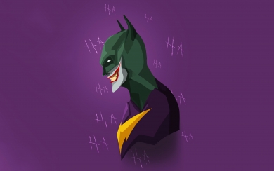 Clash of Icons Joker X Batman Minimal HD Wallpaper