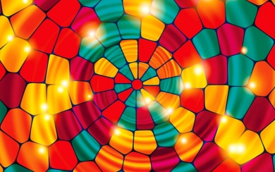 Colorful Vortex Mosaic Art Creative Abstract HD Wallpaper