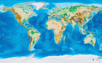 Discover the World HD Wallpaper featuring a Detailed Geographical World Map
