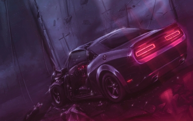 Dodge Challenger Don't Play with Demons HD Wallpaper