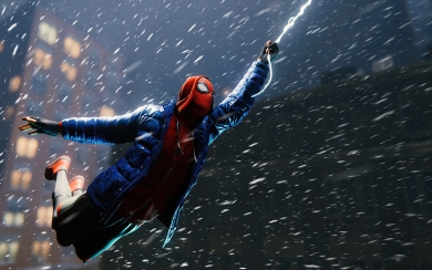 Flying Miles Morales Marvel's Spider-Man HD Wallpaper