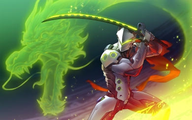 Genji Overwatch Art Games HD Wallpaper for macbook