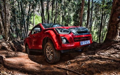 Isuzu D Max LX Conquer the Jungle with this Red Off-Road Pickup in HD Wallpaper