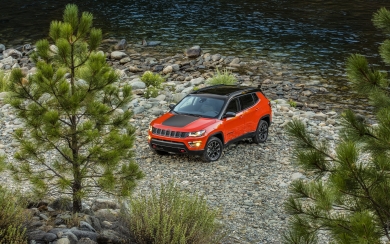 Jeep Compass Trailhawk Conquer the Wild with an Orange Beast HD Wallpaper