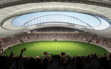 Khalifa International Stadium Doha Qatar Iconic Reconstruction HD Wallpaper
