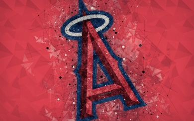Los Angeles Angels Geometric Art American Baseball Club HD Wallpaper