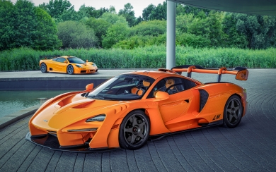 McLaren Senna LM 2020 Orange Sports Coupe HD Wallpaper