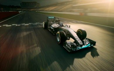Mercedes AMG Petronas Formula 1 Racing Cars HD Wallpaper