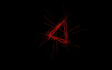 Red Triangle Ultra: Abstract Artistic HD Wallpaper with Black Background