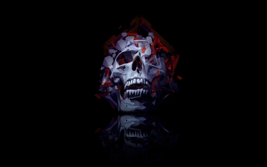 Skull Roses Justin Maller Artwork HD Wallpaper
