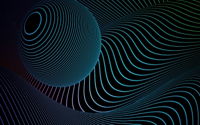 Sphere Illusion with Lines 3D HD Wallpaper 1080p