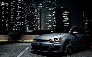 Tuned Volkswagen Golf GTI MK7A Nighttime Showcase of Power and Style