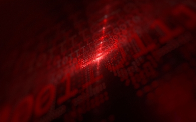 Glowing Matrix of Red Numbers Dynamic Code-inspired HD Wallpaper