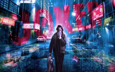 Joker Smoking in New York Artistic Supervillain Tribute HD Wallpaper
