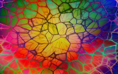 Vibrant Mosaic Symphony A Colorful Abstract Art HD Wallpaper