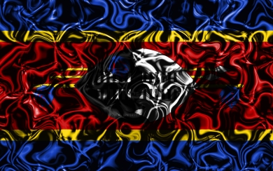 Abstract Smoke Eswatini Flag in 3D Art HD Wallpaper