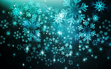 Blue Snowflakes Background Abstract Winter HD Wallpaper