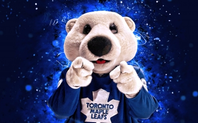 Carlton the Bear Toronto Maple Leafs Official Mascot HD Wallpaper