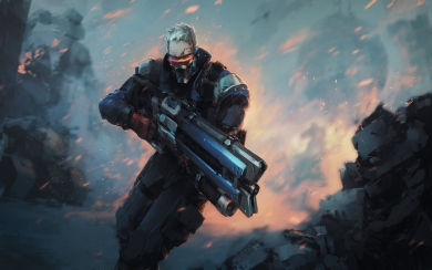 Vigilant Defender Overwatch Soldier 76 HD Wallpaper