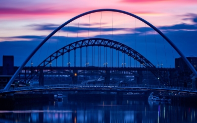 Gateshead Millennium Bridge Cityscape 4K 5K 6K 2025HD Wallpaper