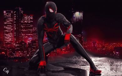 Spectacular Spider Man Red and Black Suit 4K 5K 6K HD Wallpaper