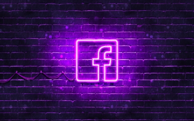 Facebook Neon Logo 4K 5K 6K 7K HD Wallpaper
