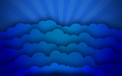 Blue Clouds Minimal Art HD 2025 Wallpaper