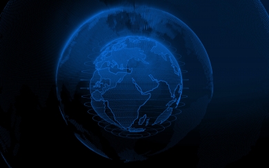 Blue Digital Globe Background 2024 HD Wallpaper