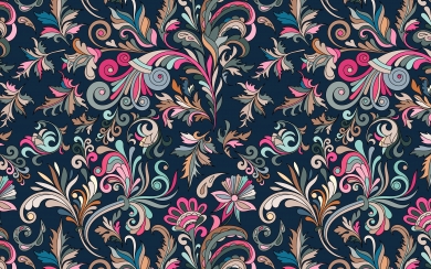 Colorful Floral Patterns HD Wallpaper