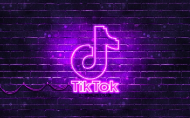 TikTok Neon Logo 2024 Background HD Wallpaper