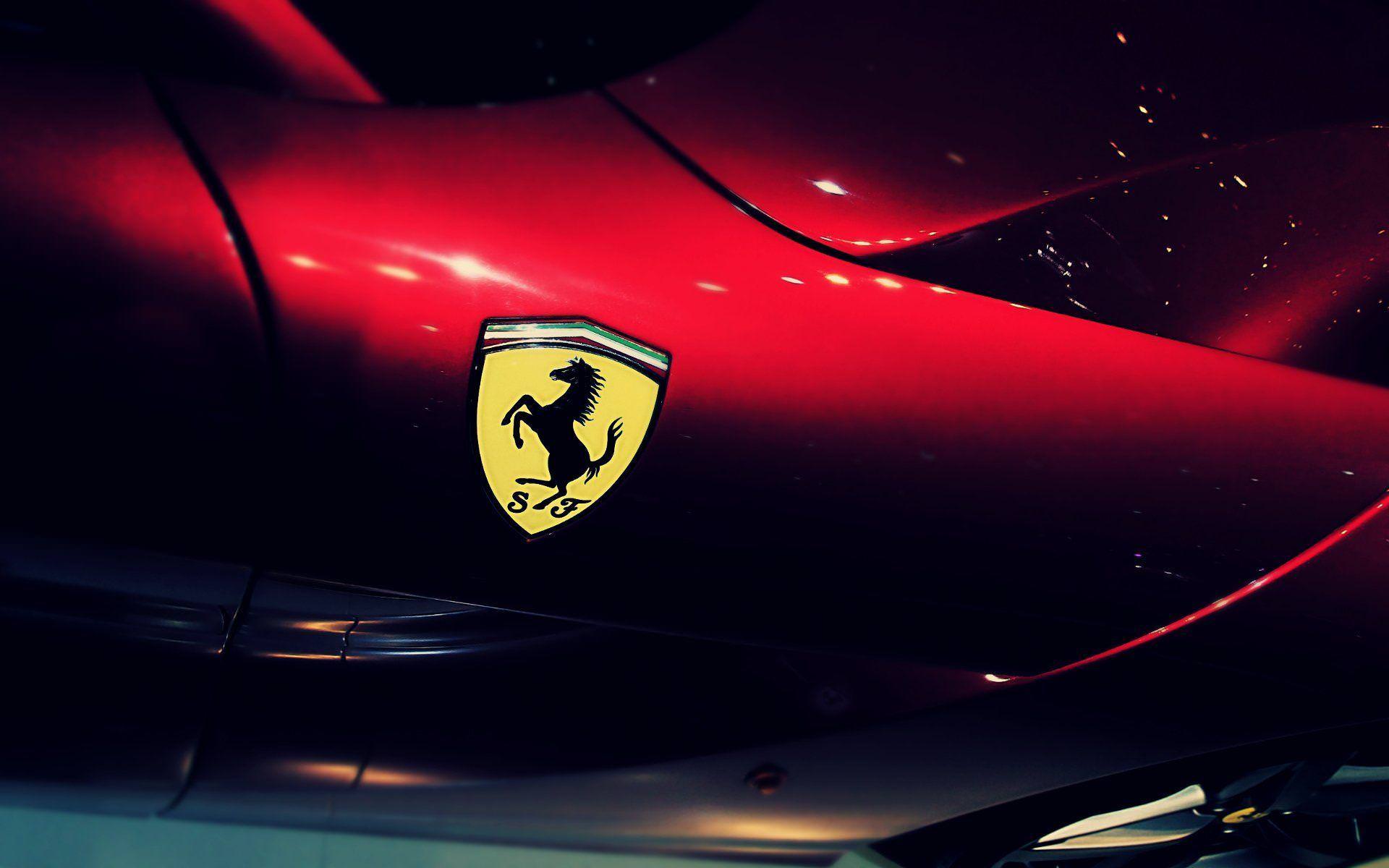 Ferrari rear red fund logo HD wallpaper download