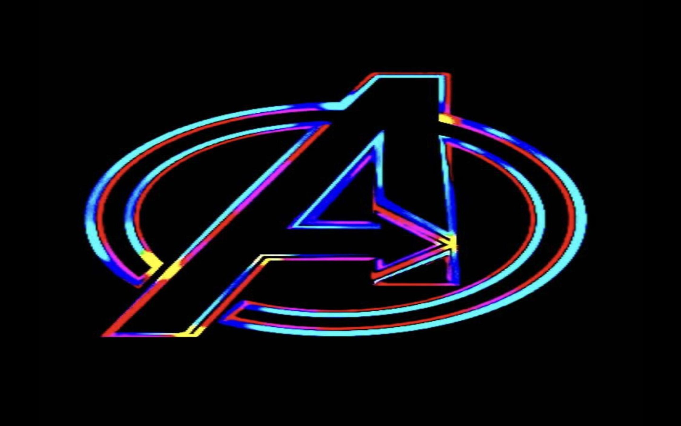 Download The Avengers Neon Logo 4K HD Wallpaper 