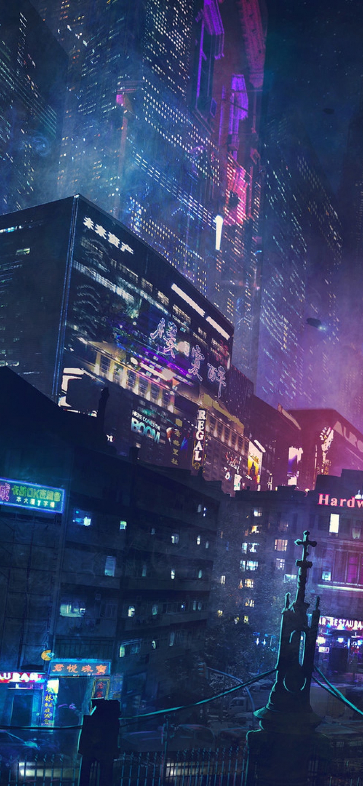 Download Cyberpunk City Futuristic HD Wallpaper - GetWalls.io